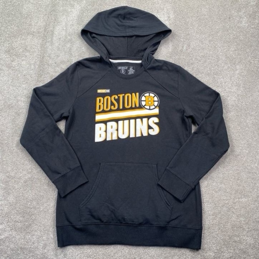 Boston Bruins NHL CCM Women's Hooded‎ Sweatshirt Size XL Black